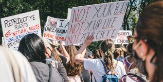 Image of reproductive rights protesters